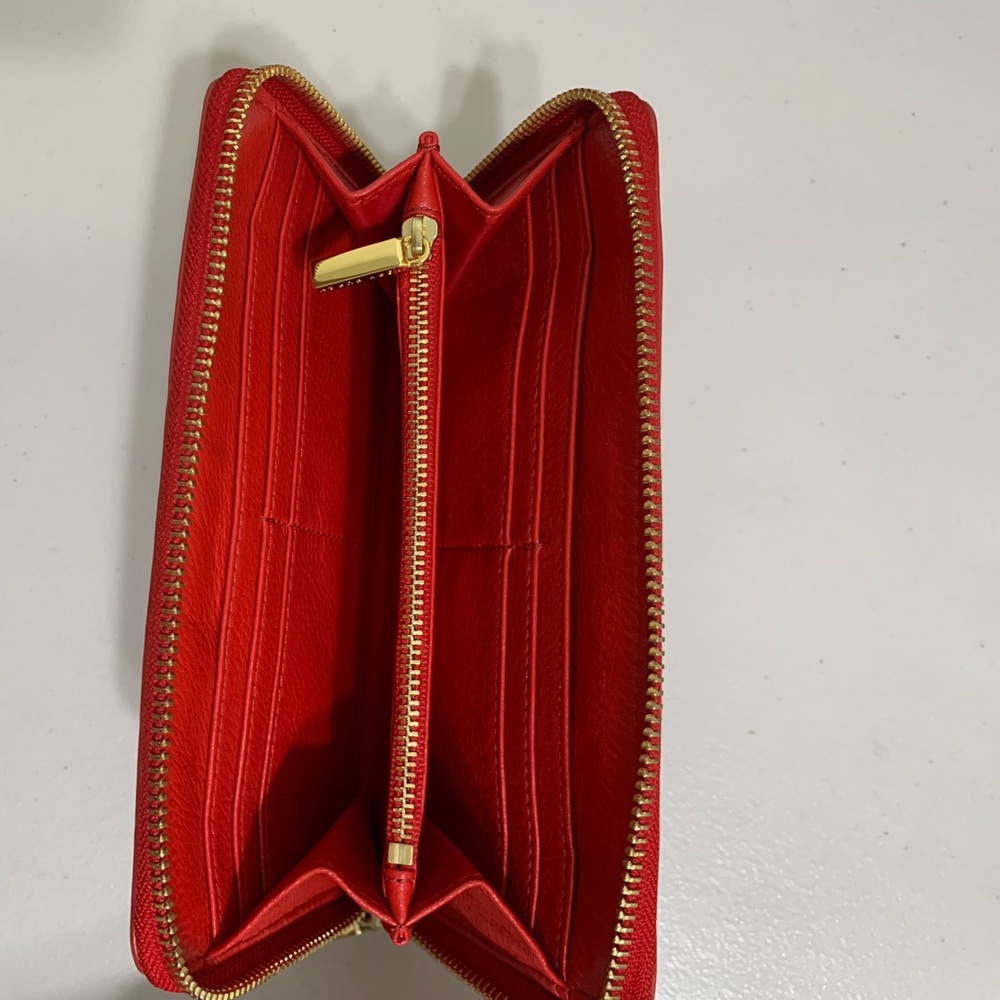 πππTORY BURCH Red Leather Walletπππ - Picture 7 of 8